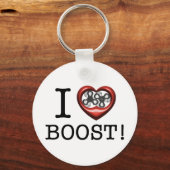 Porte-clés J'aime Boost - Superchargeur (Recto)