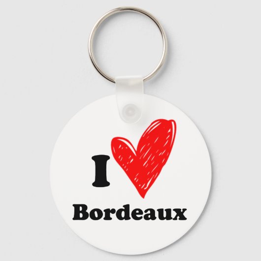 Porte-clés J'aime Bordeaux (Recto)