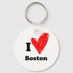 Porte-clés J'aime Boston