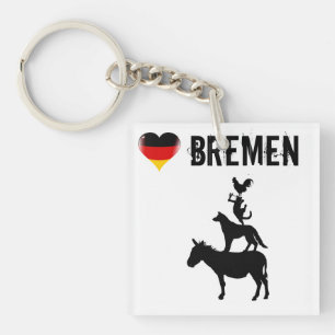 Porte-clés J'aime Brême avec le Porte - clé des Quatre Musici