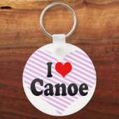Porte-clés J'aime Canoe (Recto)