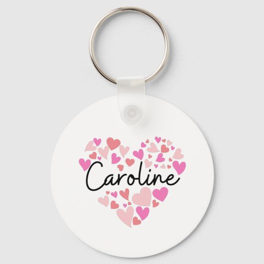 Porte-clés J'aime Caroline (Recto)