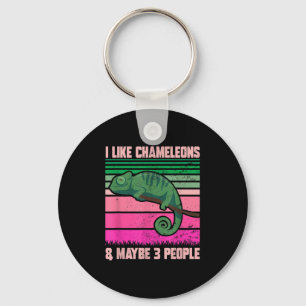 Porte-clés J'Aime Chameleons Peut-Être 3 Personnes Drôle Cita