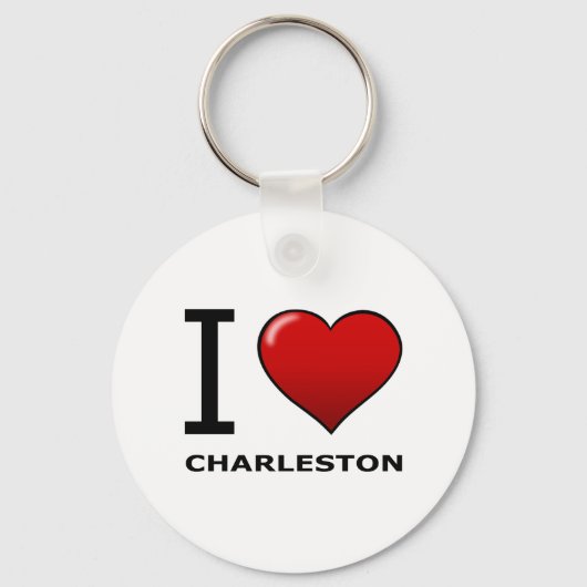 PORTE-CLÉS J'AIME CHARLESTON, SC - CAROLINE DU SUD (Recto)