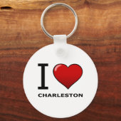 PORTE-CLÉS J'AIME CHARLESTON, SC - CAROLINE DU SUD (Recto)