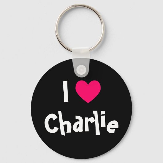 Porte-clés J'aime Charlie (Recto)