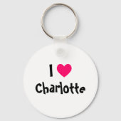 Porte-clés J'aime Charlotte (Recto)