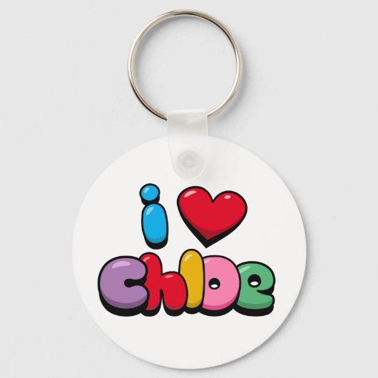 Porte-clés J'aime Chloe (Recto)