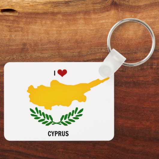 Porte-clés J'aime Chypre (Recto)