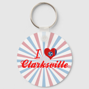 Porte-clés J'aime Clarksville, Tennessee