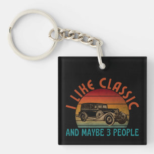 Porte-clés j'aime classique et peut-être 3 personnes