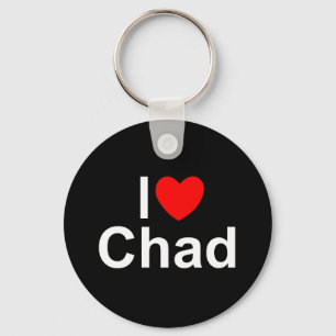 Porte-clés J'aime (coeur) le Tchad