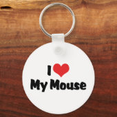 Porte-clés J'aime cœur ma souris (Recto)