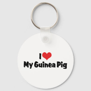 Porte-clés J'aime cœur mon cochon d'Inde