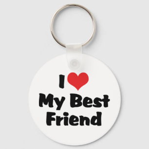Porte-clés J'aime cœur mon meilleur ami - BFF