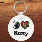Porte-clés J'aime (cœur) Roxy (Recto)