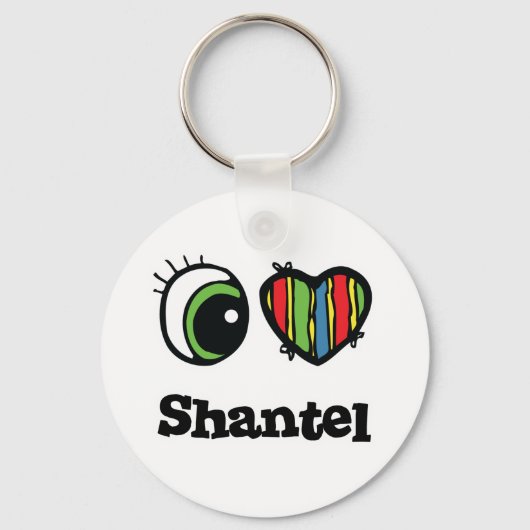 Porte-clés J'aime (cœur) Shantel (Recto)