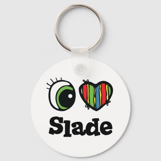 Porte-clés J'aime (cœur) Slade (Recto)