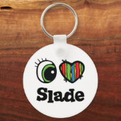 Porte-clés J'aime (cœur) Slade (Recto)
