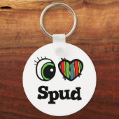 Porte-clés J'aime (cœur) Spud (Recto)