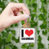 Porte-clés J'aime Columbus (main)
