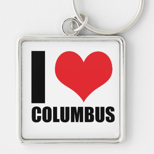 Porte-clés J'aime Columbus (Devant)