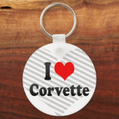 Porte-clés J'aime Corvette (Recto)