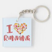 Porte-clés J'Aime Courir (Pour La Nourriture) (Dos)