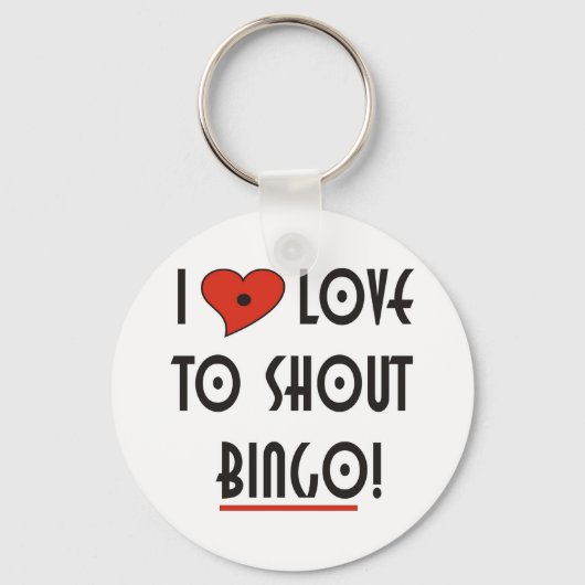 Porte-clés J'aime crier BINGO (Recto)