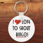 Porte-clés J'aime crier BINGO (Recto)