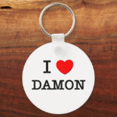 Porte-clés J'aime Damon (Recto)