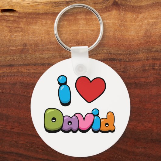 Porte-clés J'aime David (Recto)