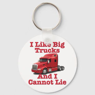 Porte-clés J'aime de grands camions et je ne peux pas me