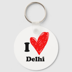 Porte-clés J'aime Delhi