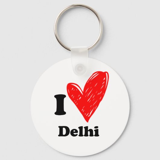 Porte-clés J'aime Delhi (Recto)
