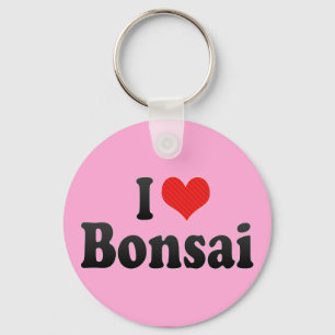 Porte-clés J'aime des bonsaïs