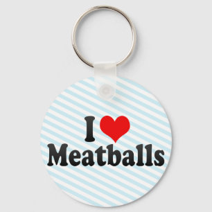 Porte-clés J'aime des boulettes de viande