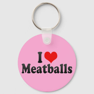 Porte-clés J'aime des boulettes de viande