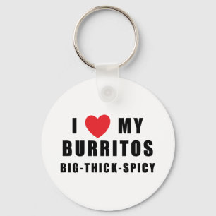 Porte-clés J'aime des Burritos
