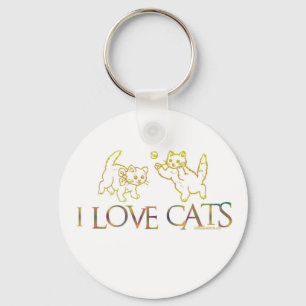 PORTE-CLÉS J'AIME DES CHATS