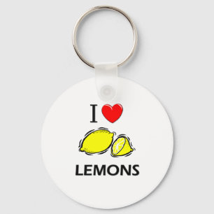 Porte-clés J'aime des citrons
