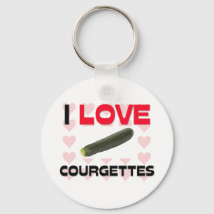 Porte-clés J'aime des courgettes