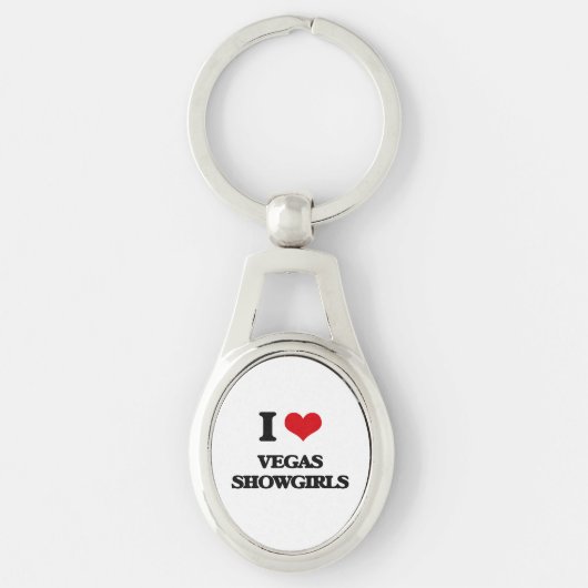 Porte-clés J'aime des filles de scène de Vegas (Devant)
