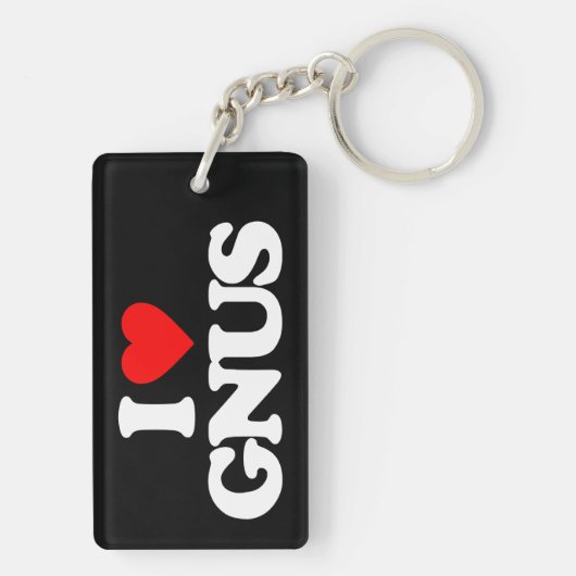 PORTE-CLÉS J'AIME DES GNOUS (Dos)