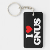 PORTE-CLÉS J'AIME DES GNOUS (Devant)
