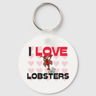 Porte-clés J'aime des homards