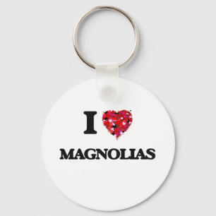 Porte-clés J'aime des magnolias