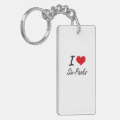 Porte-clés J'aime des packs de six (Devant gauche)