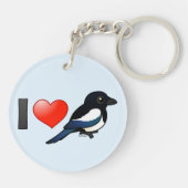 Porte-clés J'aime des pies (Dos)