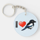 Porte-clés J'aime des pies (Devant)